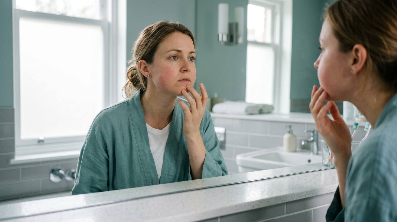 Geschwollene Wange durch einen entzündeten Zahn